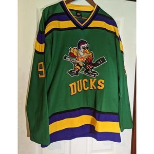 Mighty Ducks adam banks #99 Hockey Jerseys All Sewn Size L i think see desc